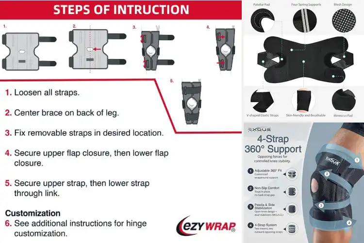 Detailed view of Best Fully Adjustable Knee Wraps