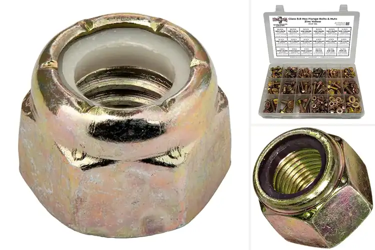 Detailed view of Best Grade 8 Yellow Zinc Plated Studs And Nuts