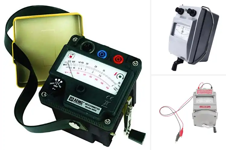 Detailed view of Best Hand Crank Megohmmeters