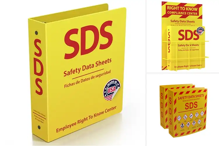 Detailed view of Best High Visibility SDS Binder: Stay OSHA Compliant & Safe