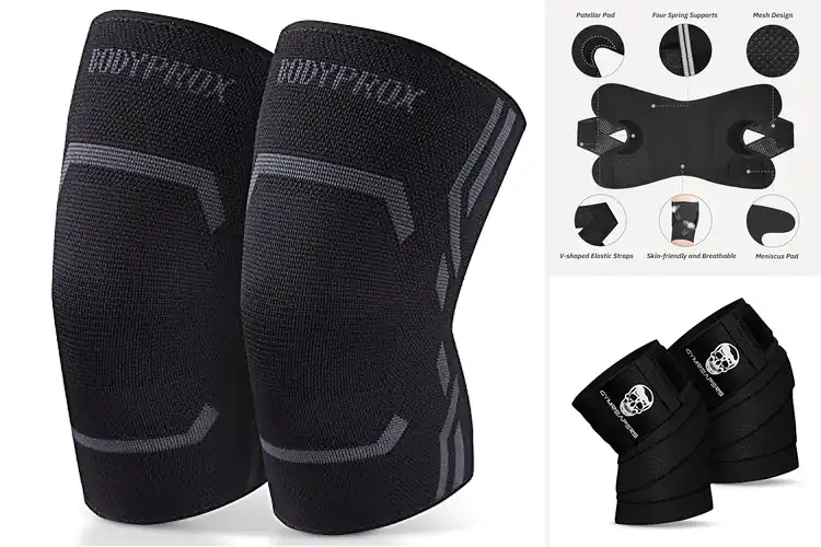 Detailed view of Best Men Women Knee Wraps
