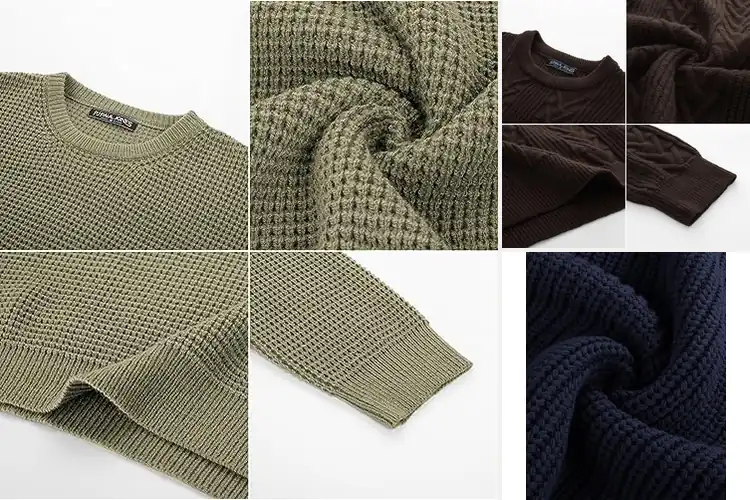 Detailed view of Best Mens Textured Sweaters
