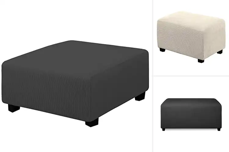 Detailed view of Best Ottoman Covers: Easy Fit, Machine Washable Protection