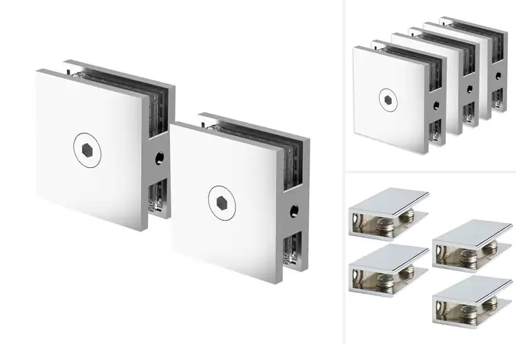 Detailed view of Best Polished Chrome Glass Clamps