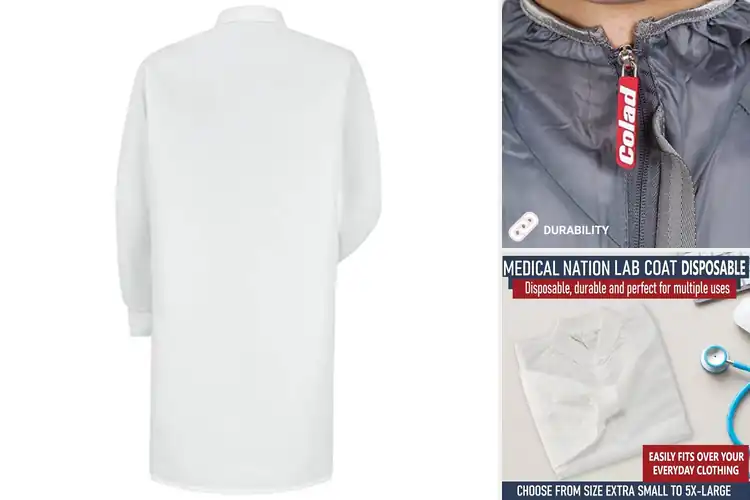 Detailed view of Best Protective Lab Coats: Stay Safe & Stylish at Work