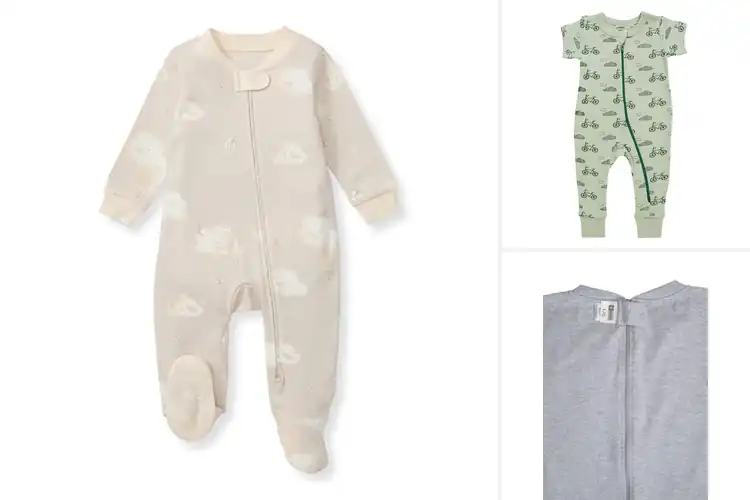 Detailed view of Best Safe Zip Rompers