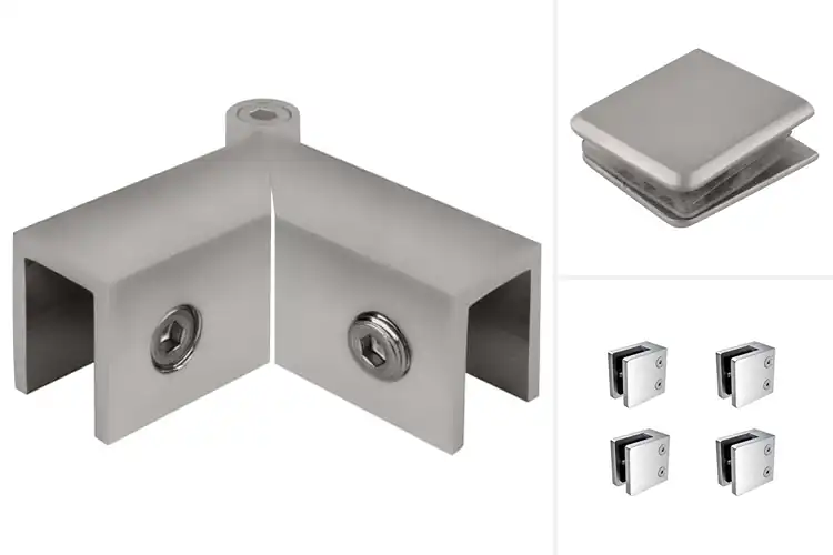 Detailed view of Best Satin Chrome Glass Clamp