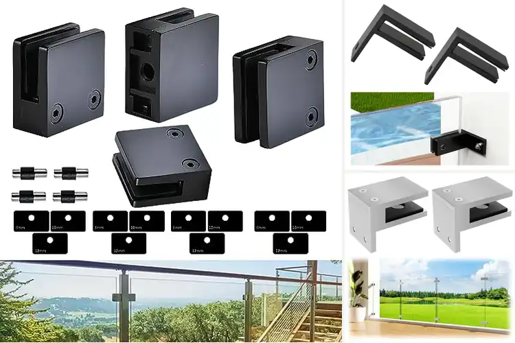 Detailed view of Best Tempered Glass Wall Clamps Secure & Stylish