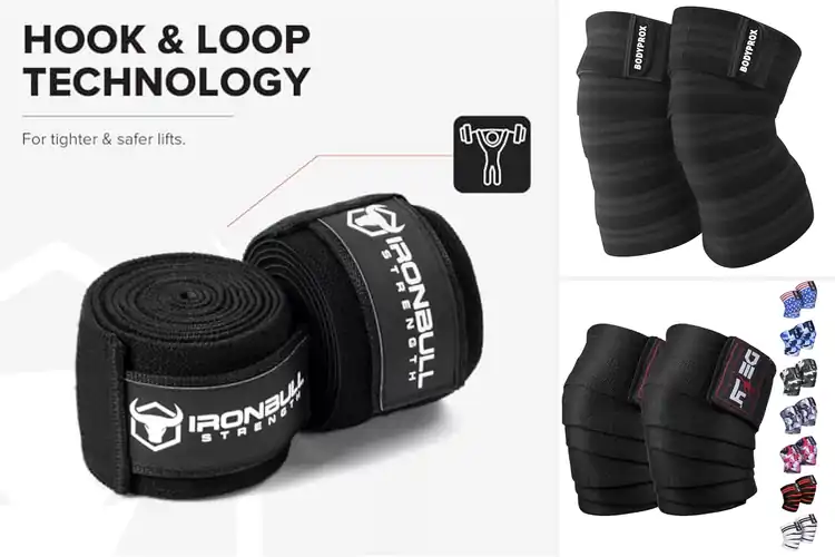Detailed view of Best Velcro Knee Wraps: Adjustable Fit for Stable Lifts
