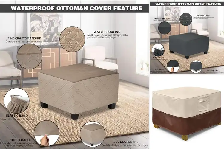 Detailed view of Best Water-Resistant Ottoman Covers
