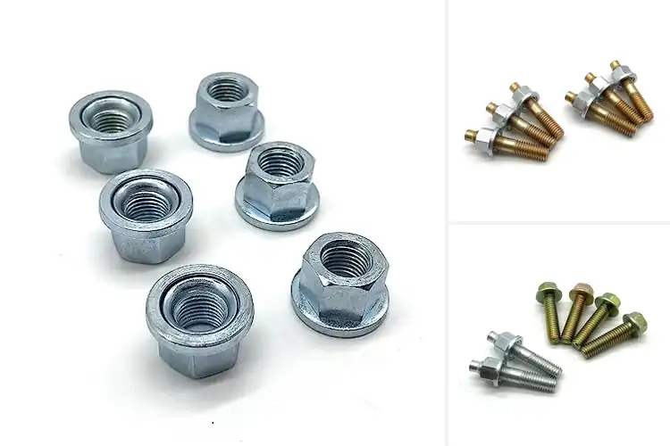 Detailed view of Best zinc plated transfer case mounting nuts