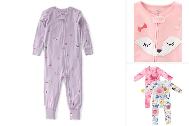 Detailed view of Best Zippered Sleepwear 1 Piece For Girls